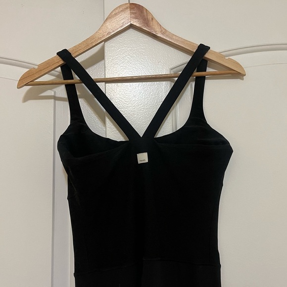 Vuori color block corset jumpsuit black knit - Picture 3 of 10